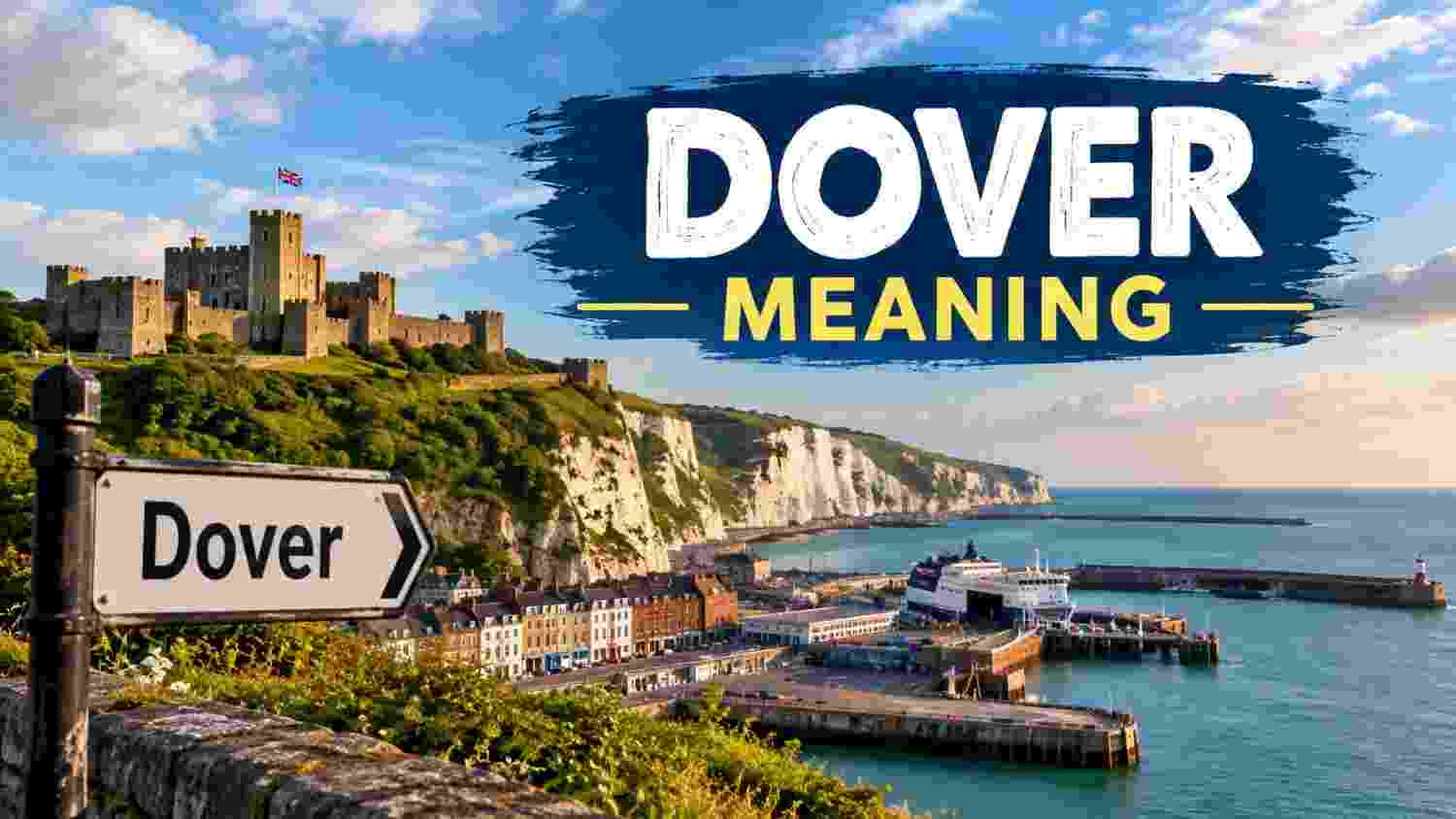 White Cliffs of Dover at golden hour explaining the Dover meaning the waters in Celtic